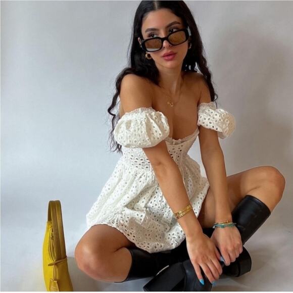 For Love & Lemons Becca Eyelet Dress - Picture 1 of 10